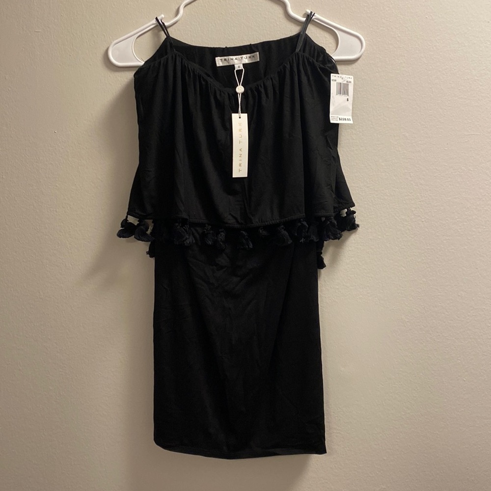 Trina and Turk strapless black dress